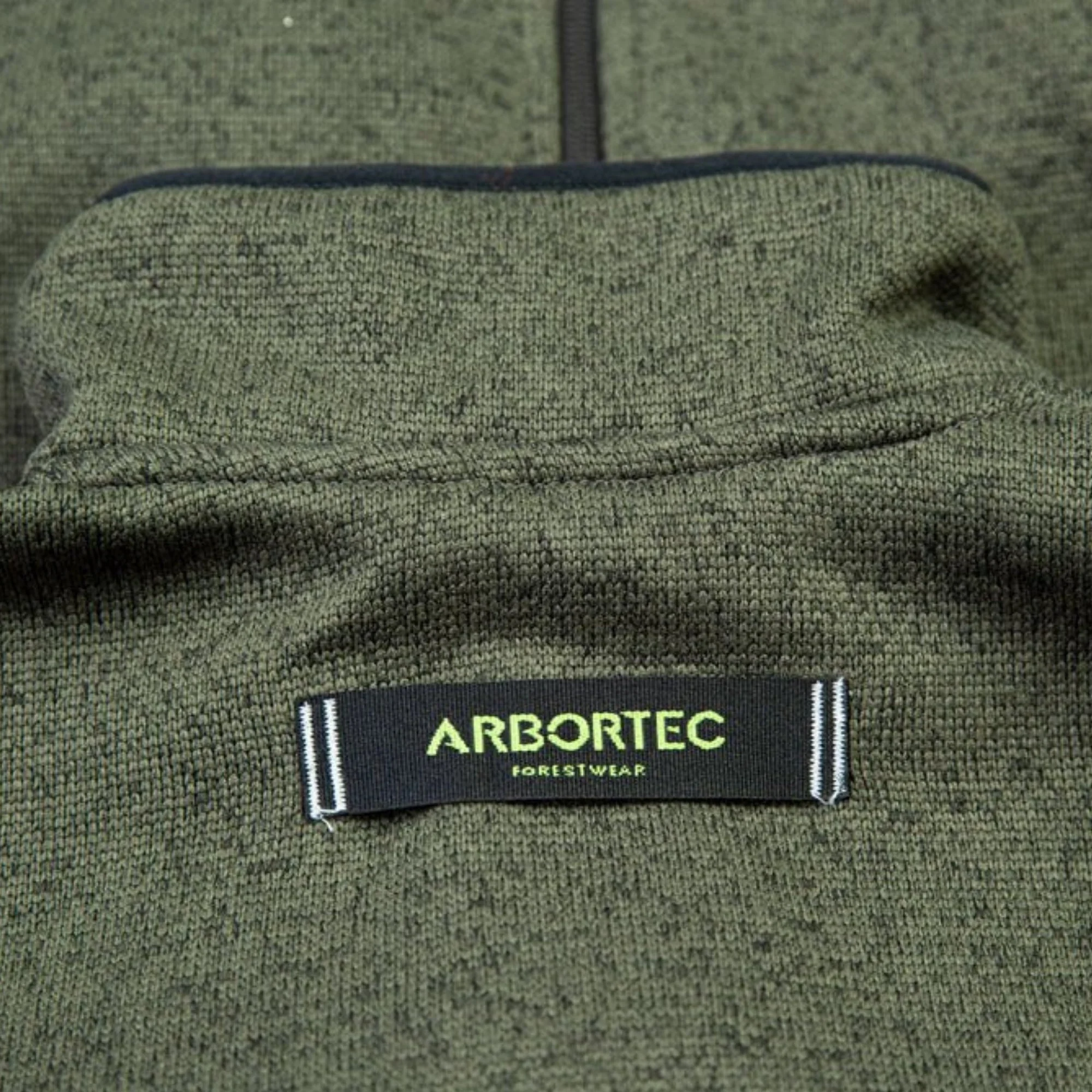Kudu Plus Melange Zip Sweater Olive - Image 5