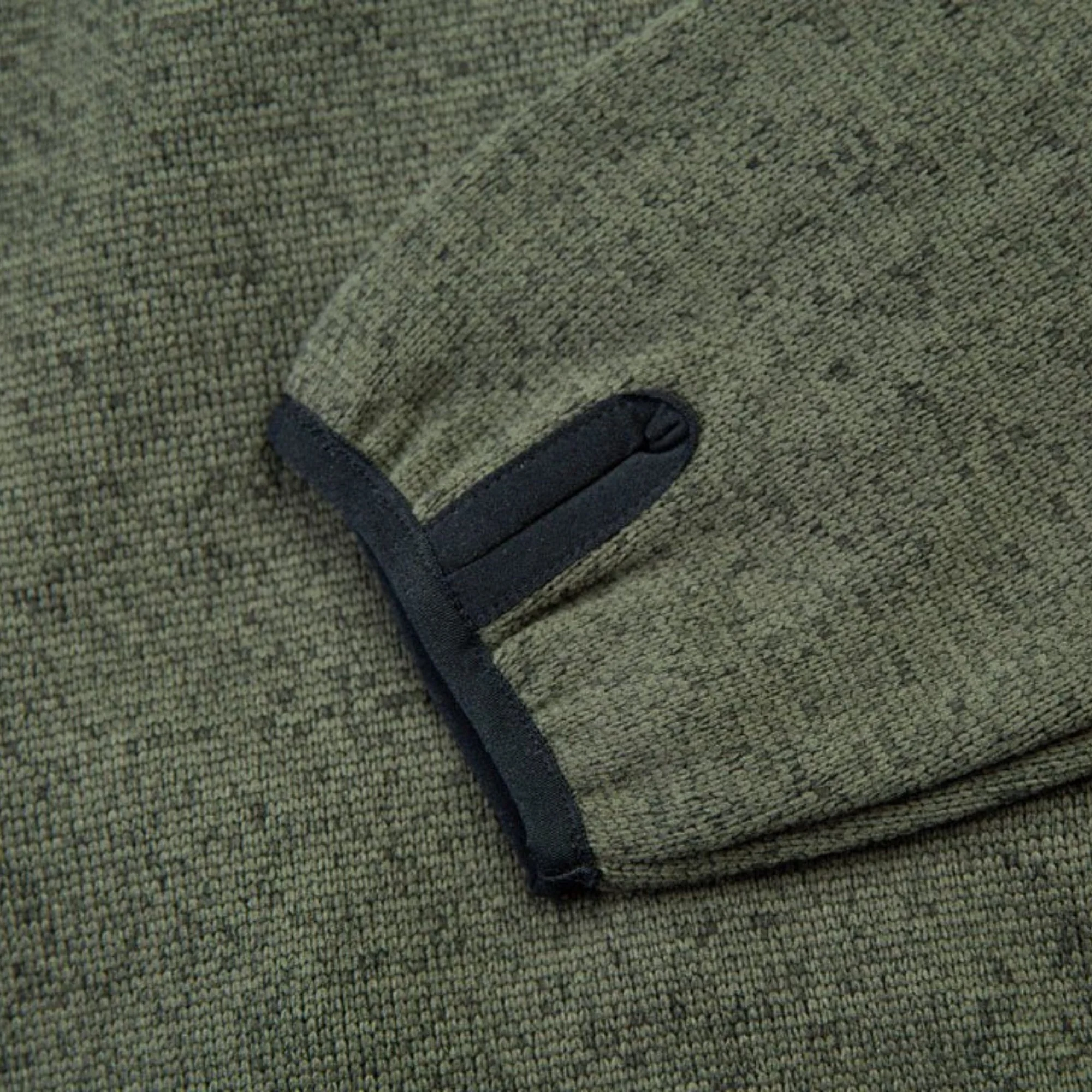 Kudu Plus Melange Zip Sweater Olive - Image 8