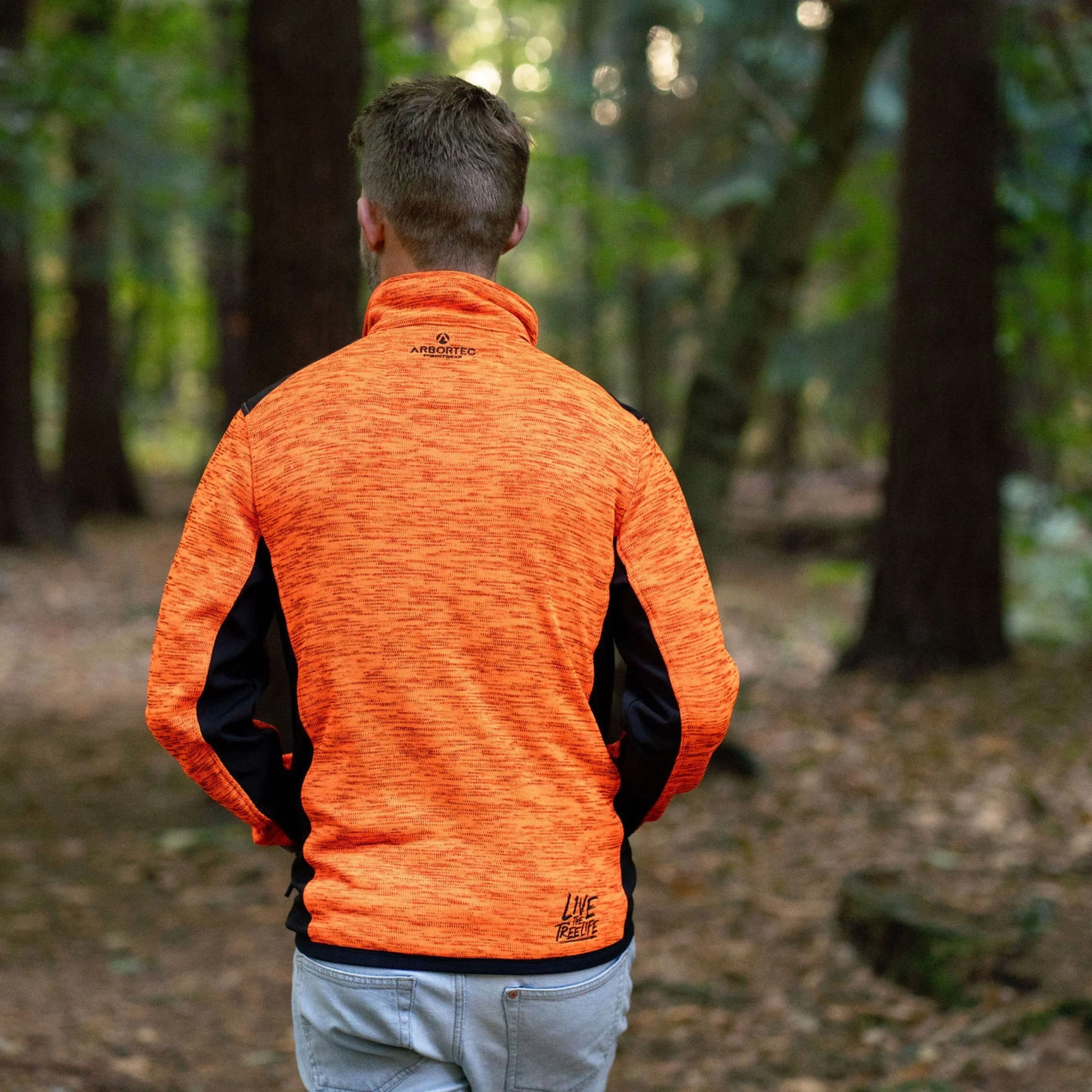 Kudu Plus Melange Zip Sweater Orange - Image 11