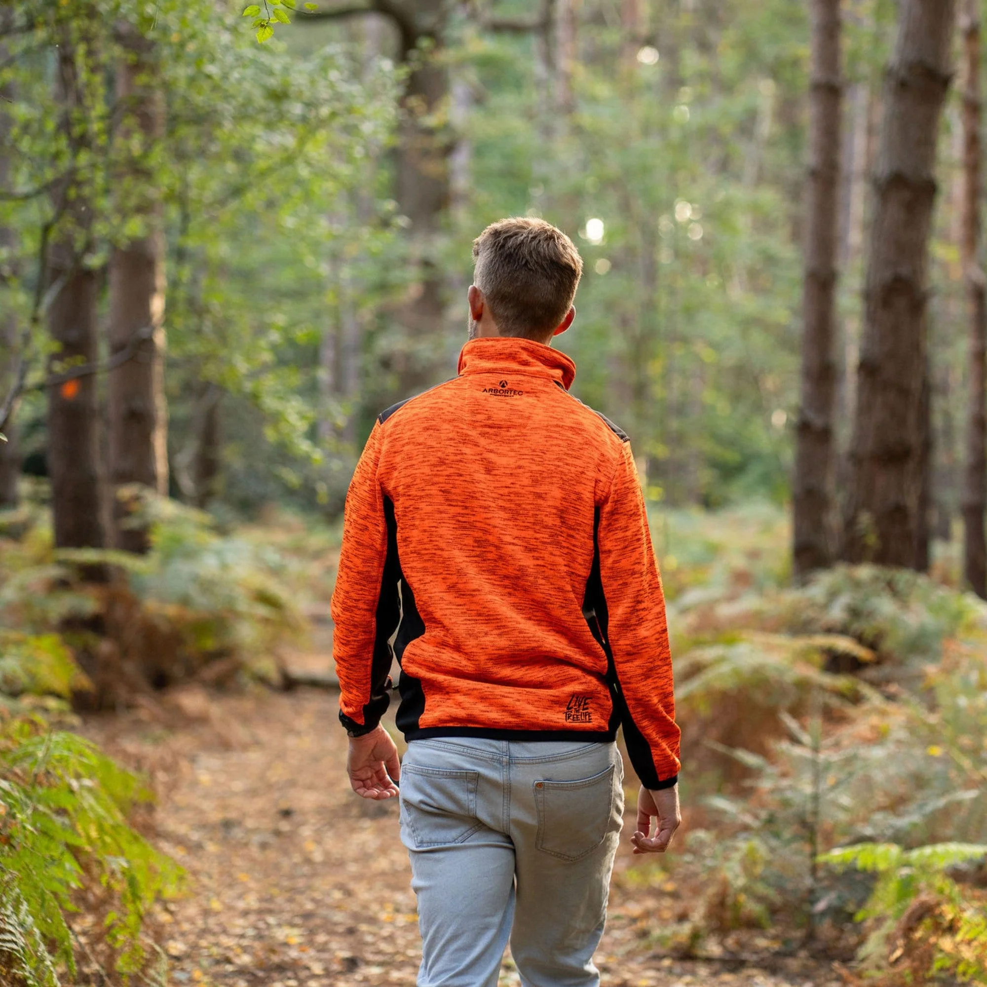 Kudu Plus Melange Zip Sweater Orange - Image 12