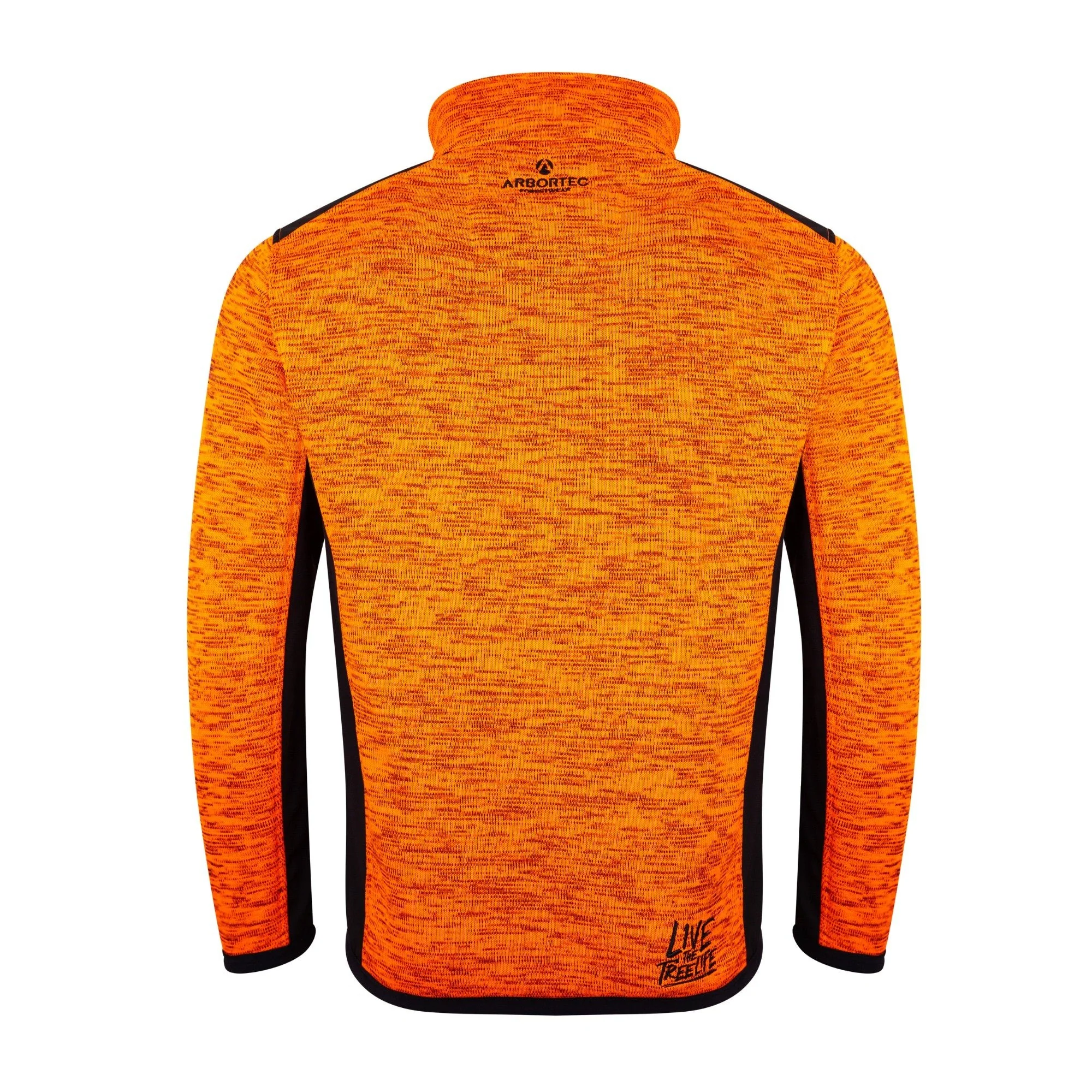 Kudu Plus Melange Zip Sweater Orange - Image 3