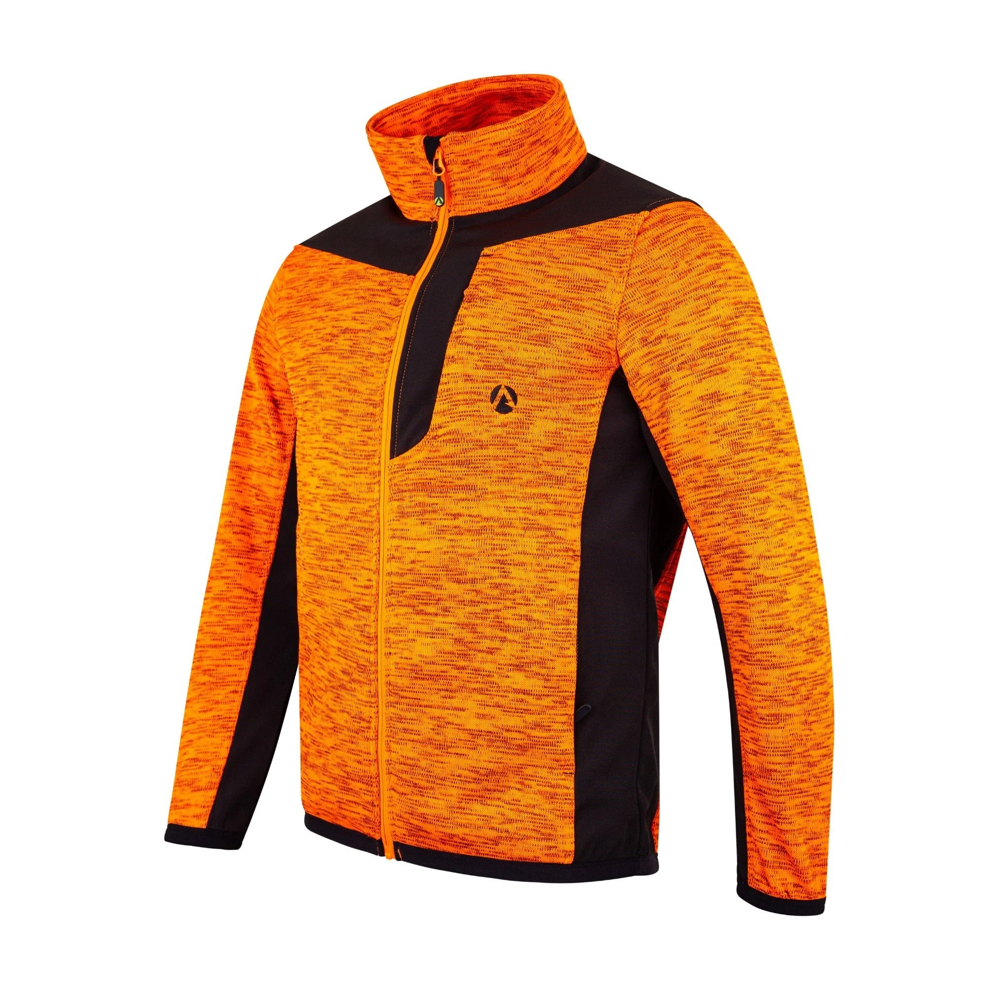 Kudu Plus Melange Zip Sweater Orange - Image 4