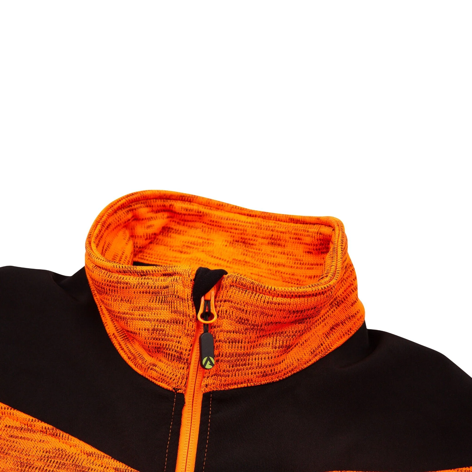 Kudu Plus Melange Zip Sweater Orange - Image 5