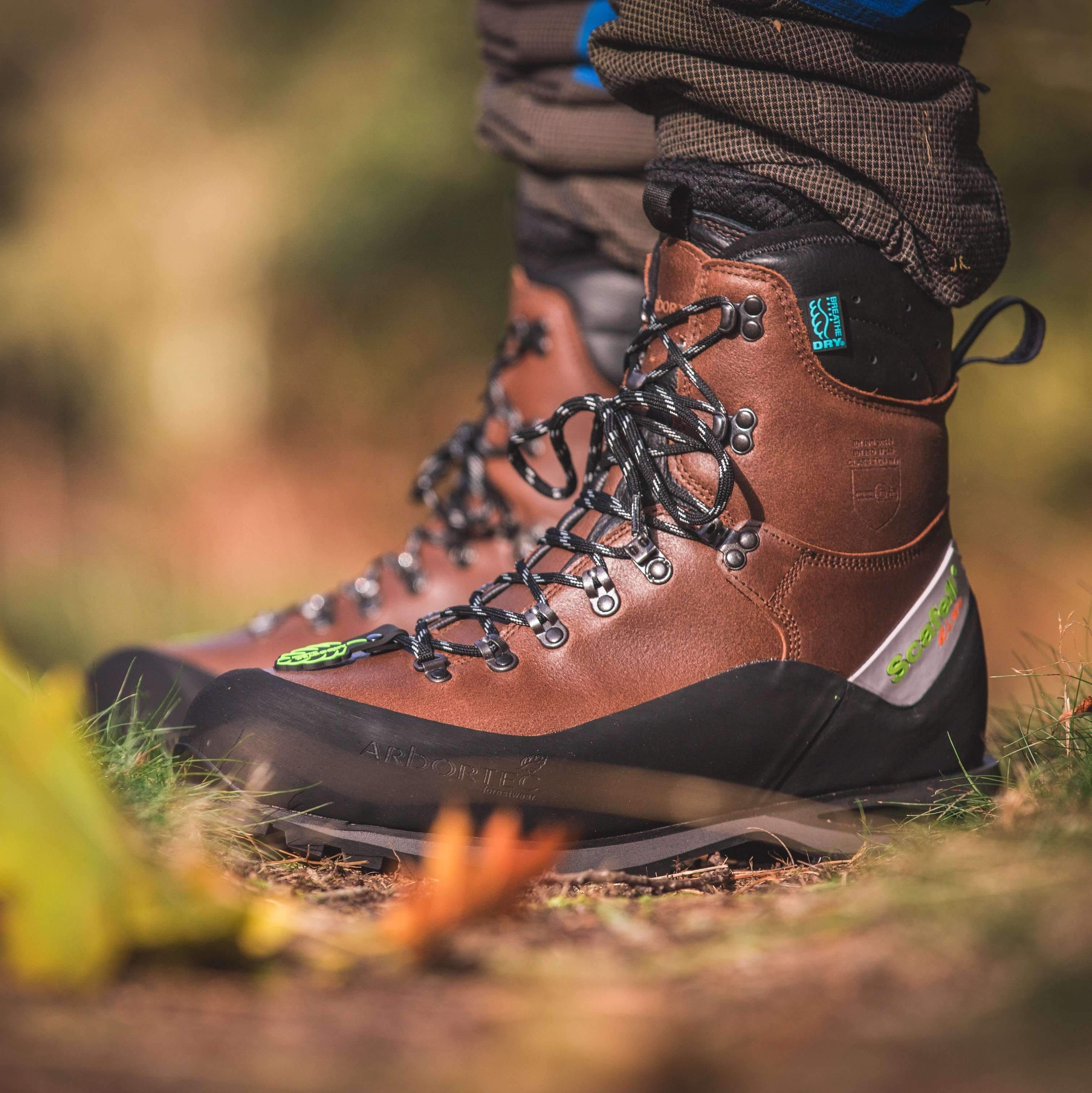 AT33200 Scafell Lite Class 2 Chainsaw Protection Boot - Brown - Image 9