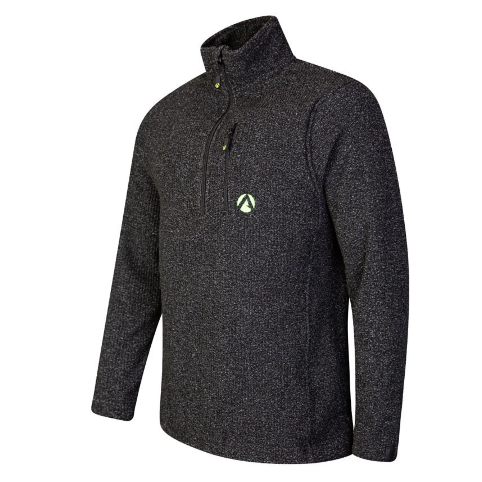 Wolf Half Zip Warm Sweater Grey - Image 3