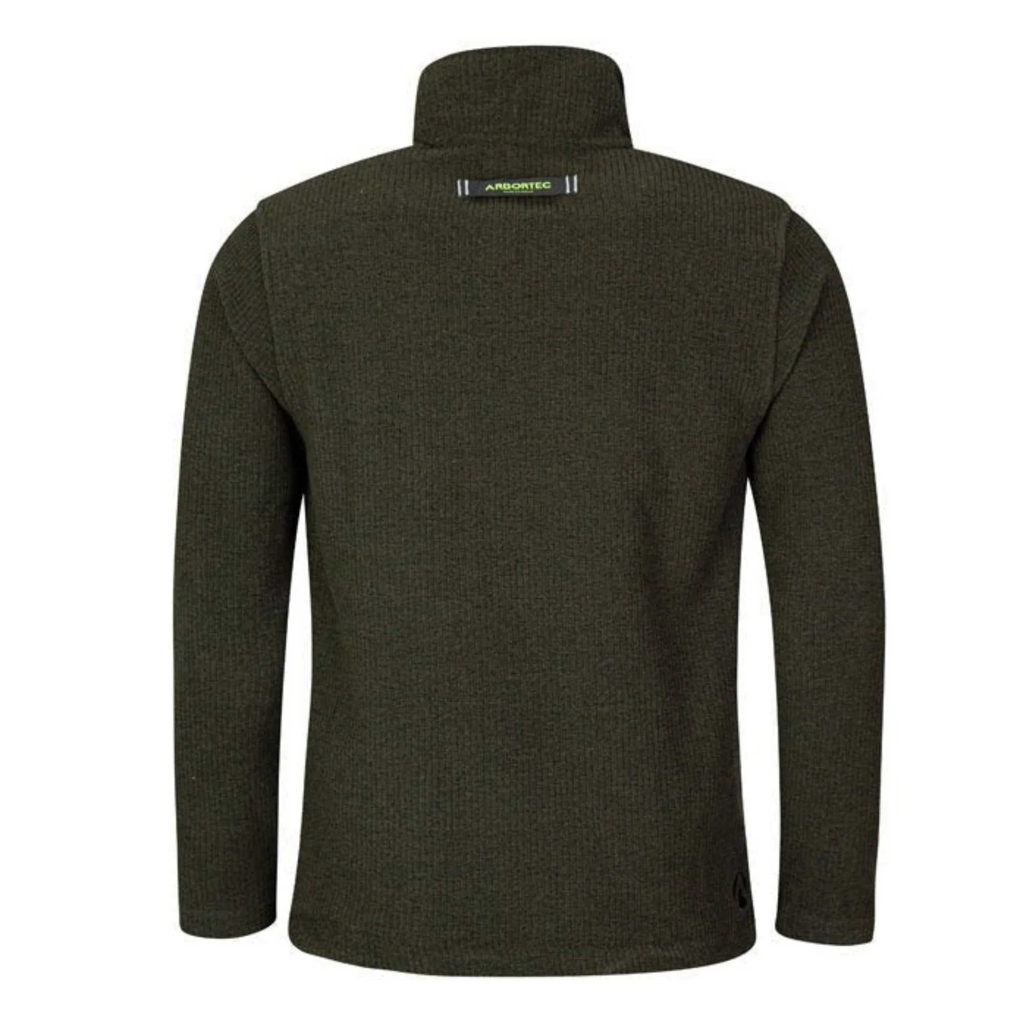 Wolf Half Zip Warm Sweater Olive - Image 3