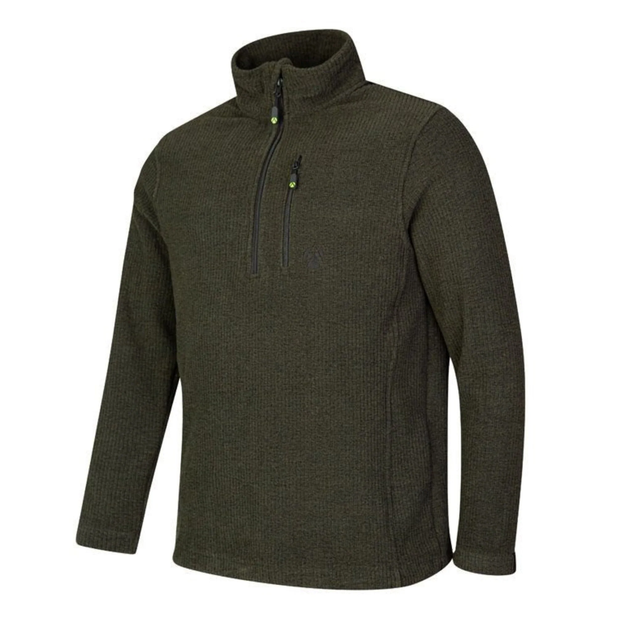 Wolf Half Zip Warm Sweater Olive - Image 4