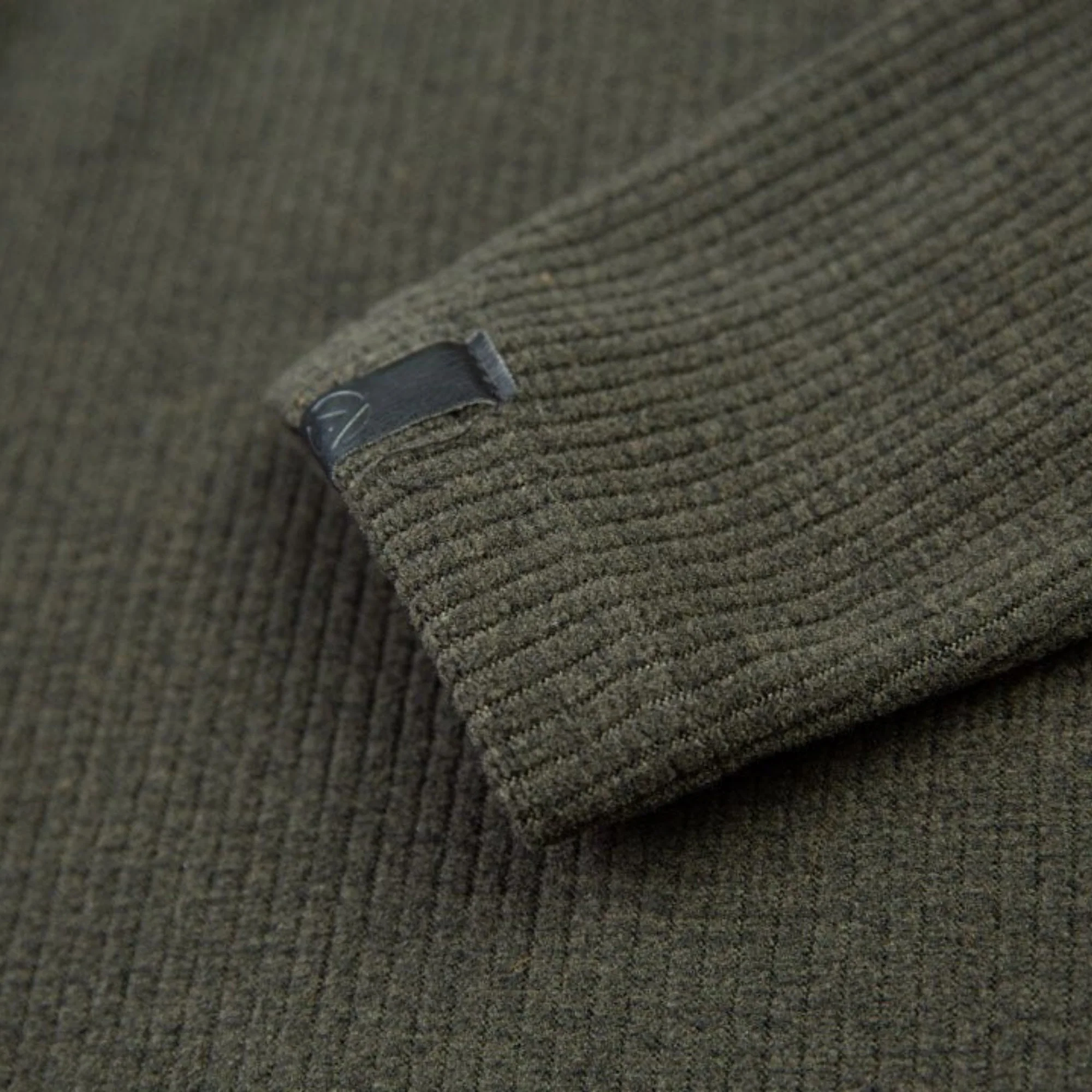 Wolf Half Zip Warm Sweater Olive - Image 5