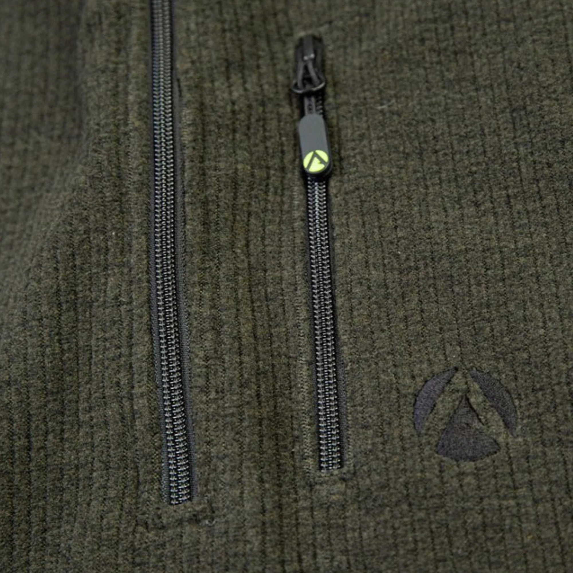 Wolf Half Zip Warm Sweater Olive - Image 6